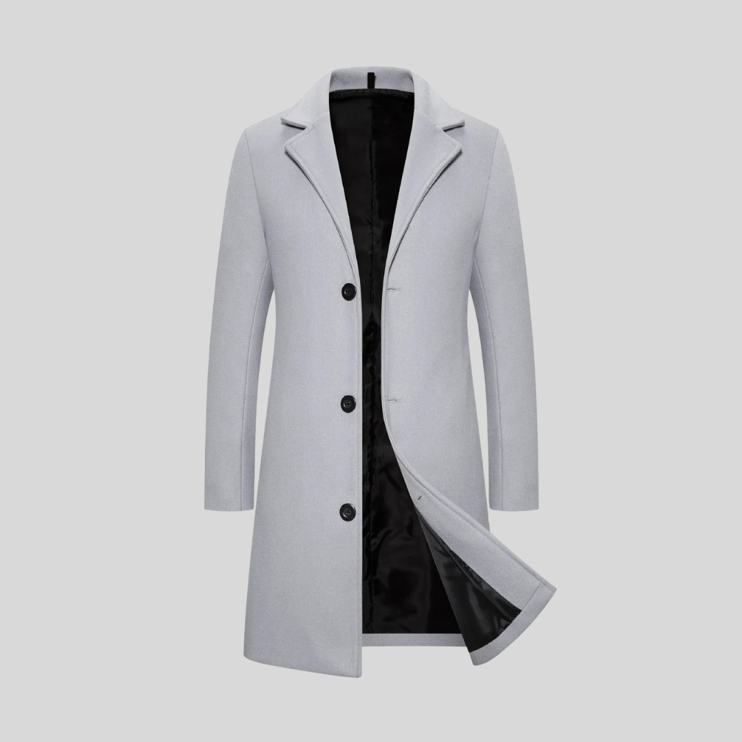 Men's Longline Single-Breasted Jacket | Slim Fit