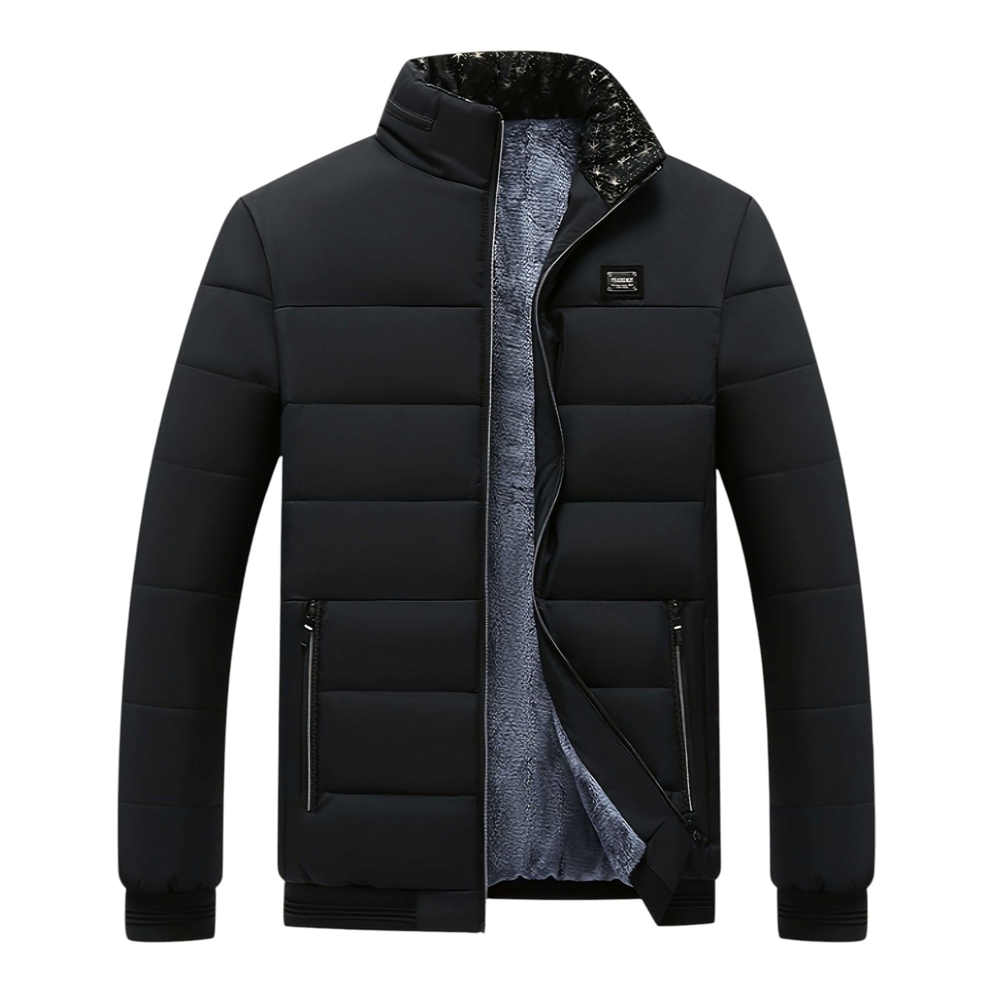 Men's Padded Funnel Neck Jacket | Zip Up