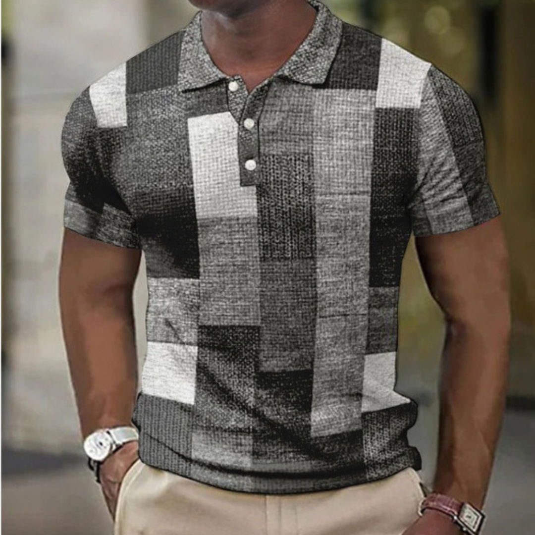Men's Colour Block Polo Shirt | Short Sleeve
