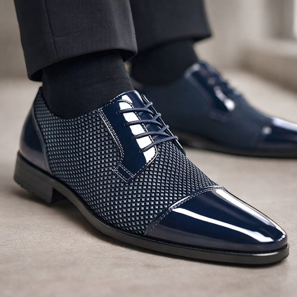 Men's Pointed Toe Derby Shoes | Lace Up