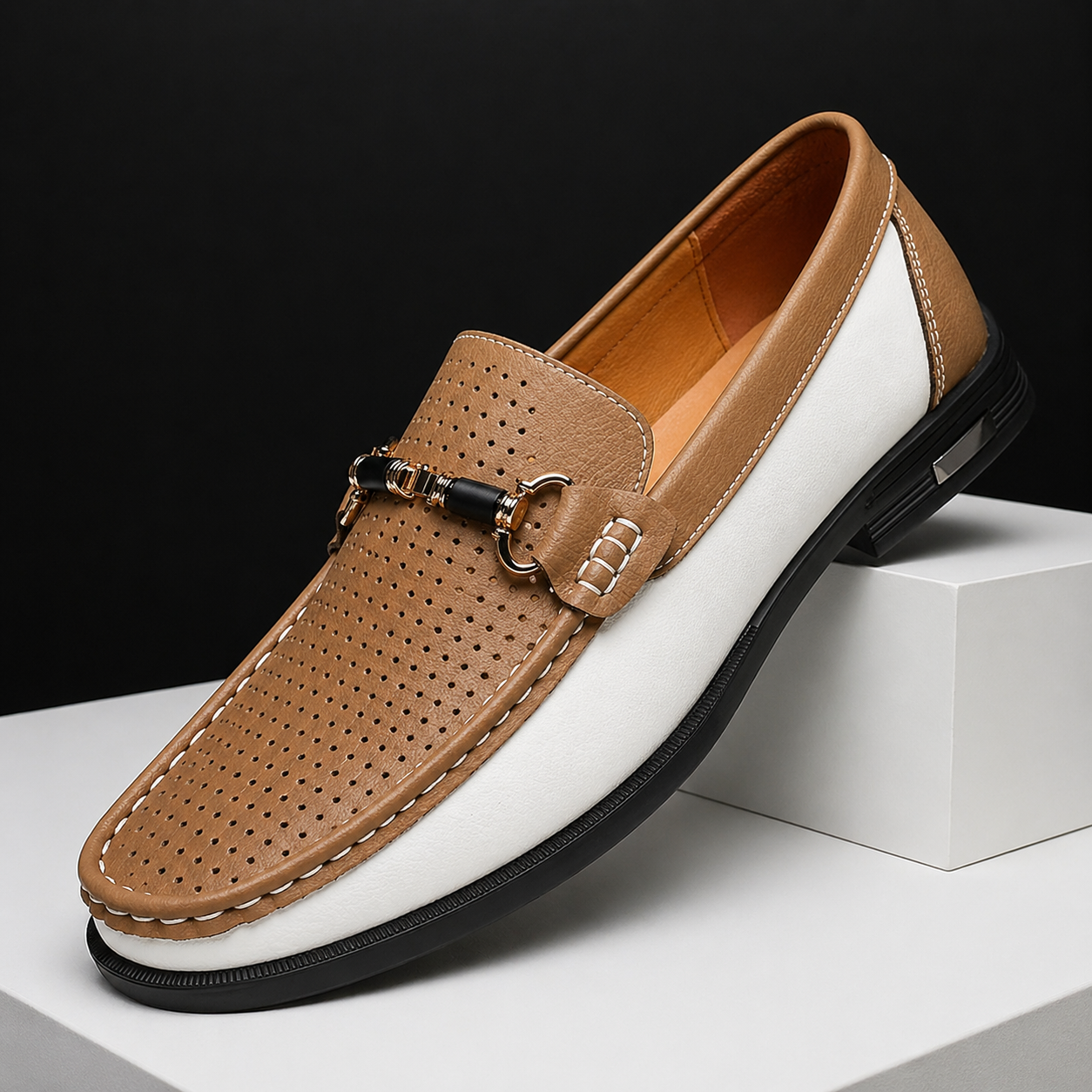 Men's Perforated Horsebit Loafers | Slip On