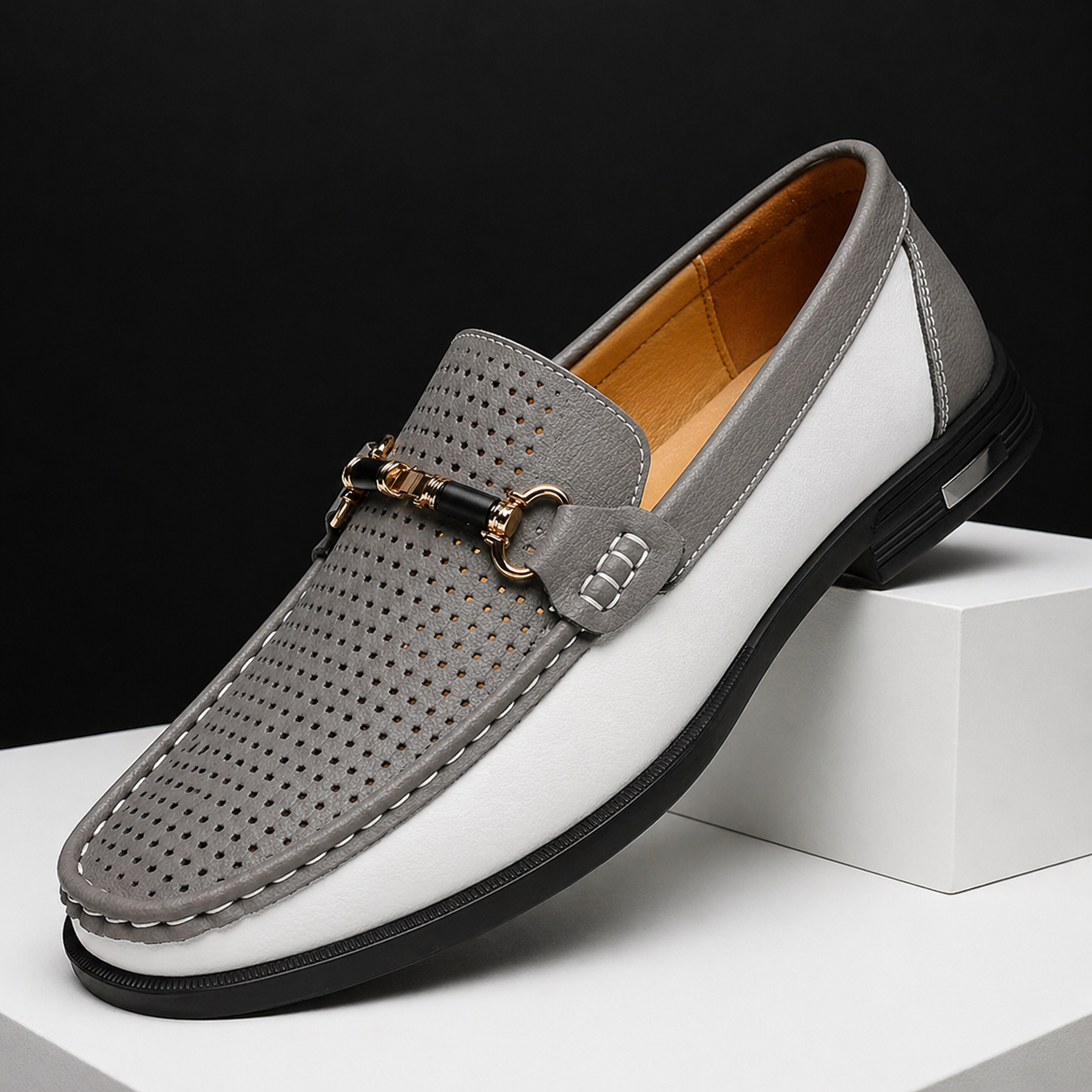 Men's Perforated Horsebit Loafers | Slip On