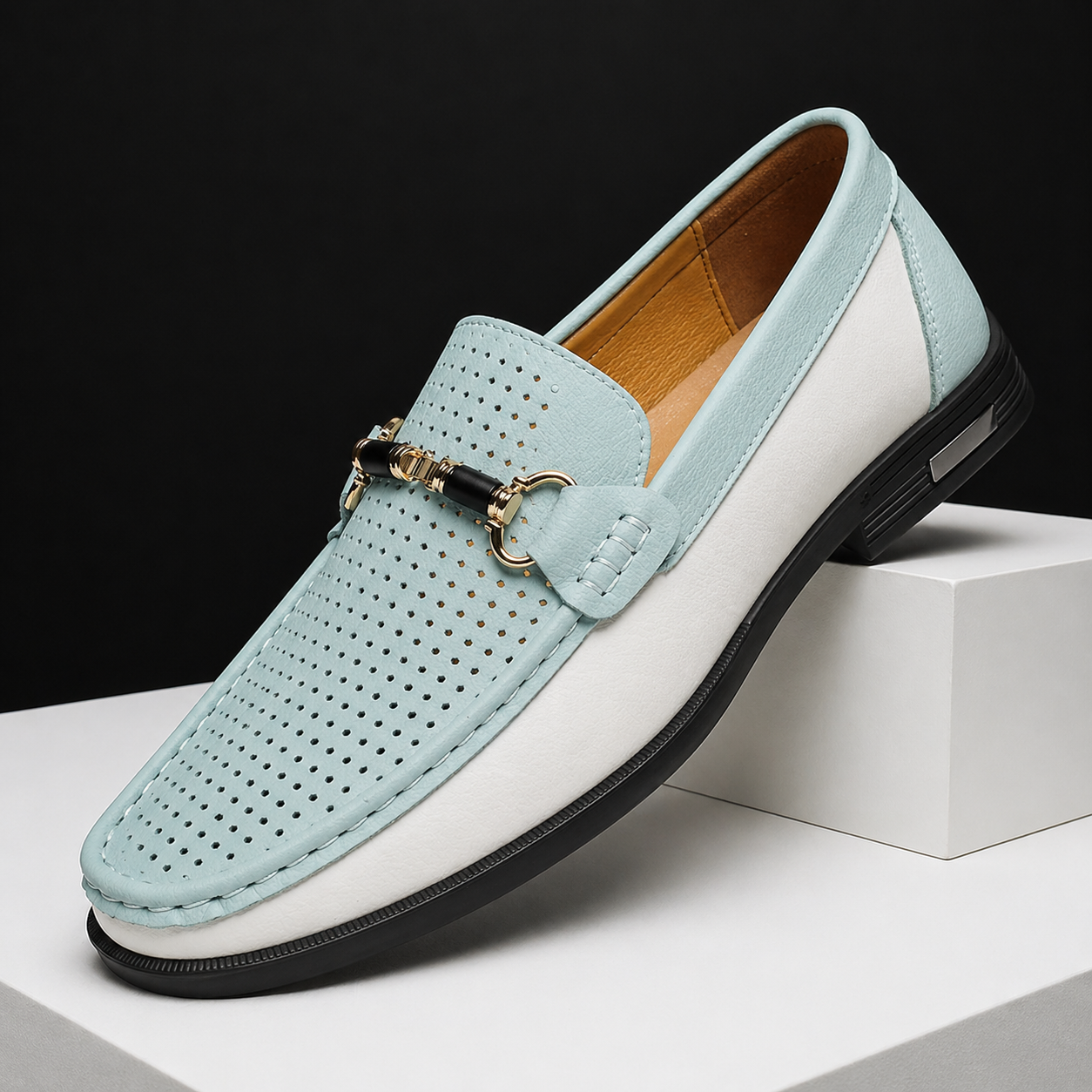 Men's Perforated Horsebit Loafers | Slip On
