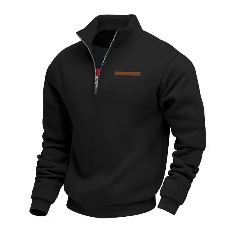 Men's Quarter Zip Sweatshirt Jumper | Funnel Neck