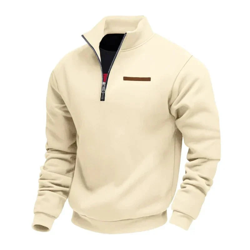 Men's Quarter Zip Sweatshirt Jumper | Funnel Neck