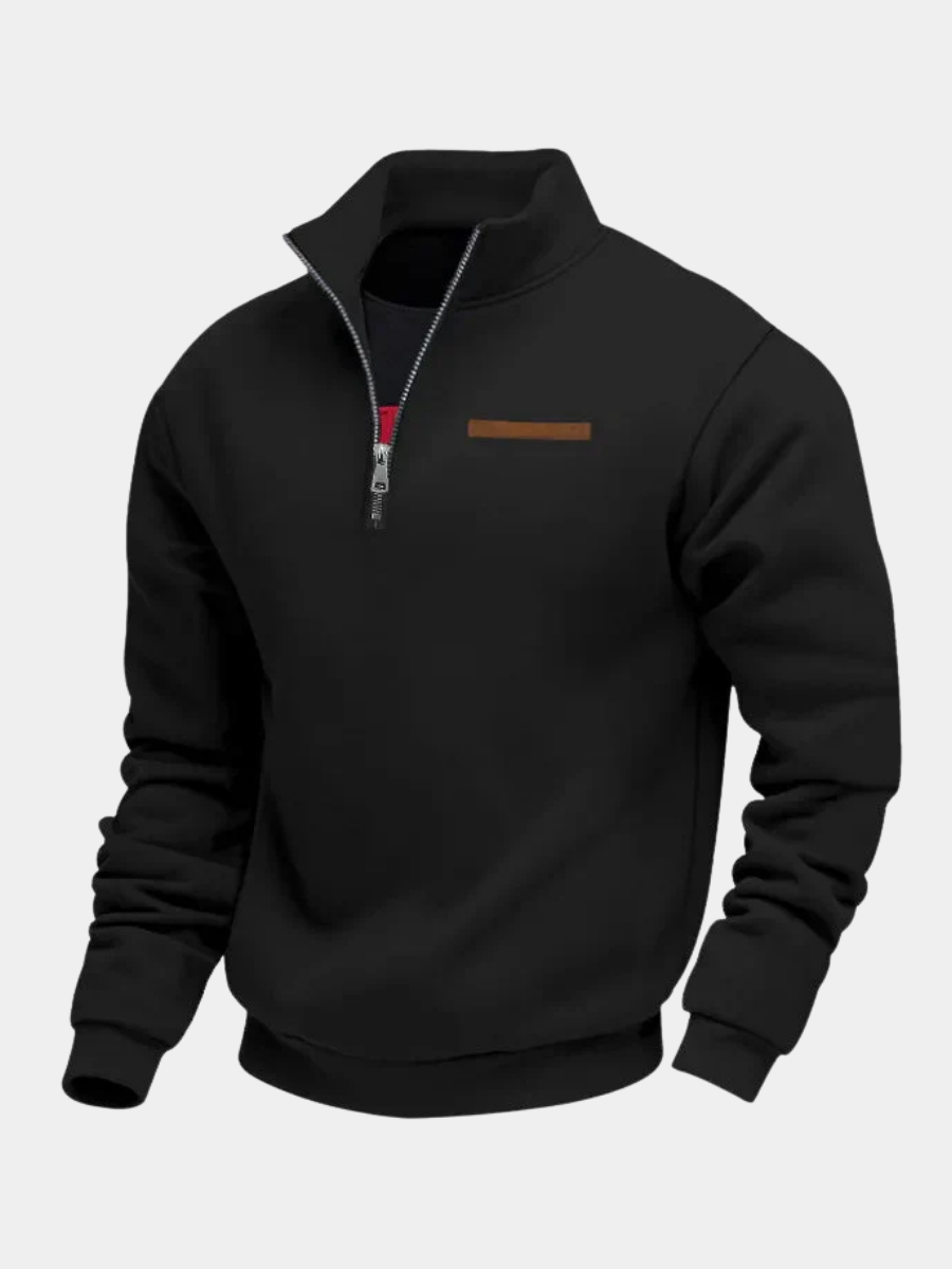 Men's Quarter Zip Sweatshirt Jumper | Funnel Neck