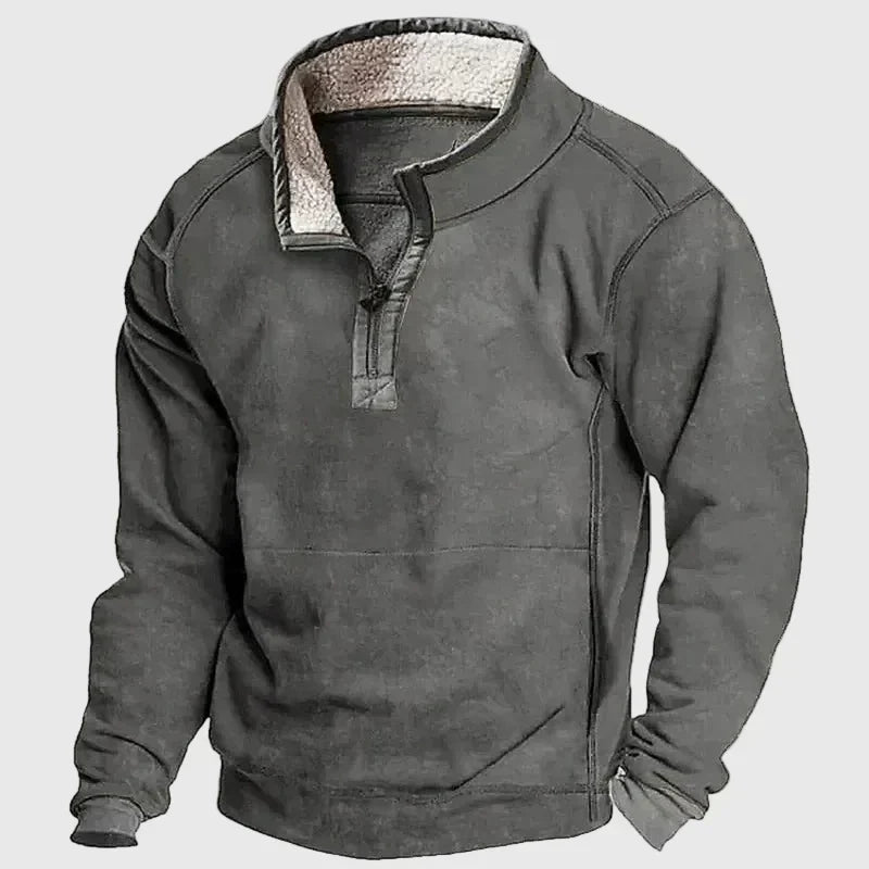 Men's Funnel Neck Sweatshirt Jumper | Quarter Zip