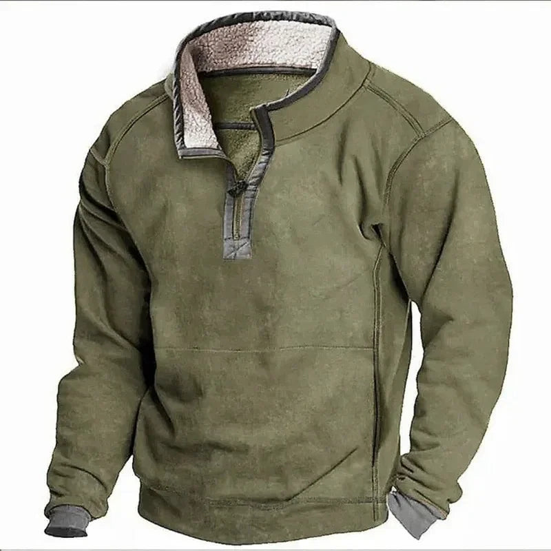 Men's Quarter Zip Funnel Neck Jumper | Regular Fit
