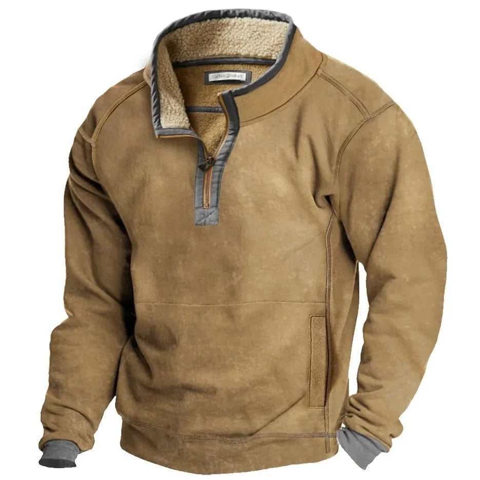Men's Quarter Zip Funnel Neck Jumper | Regular Fit