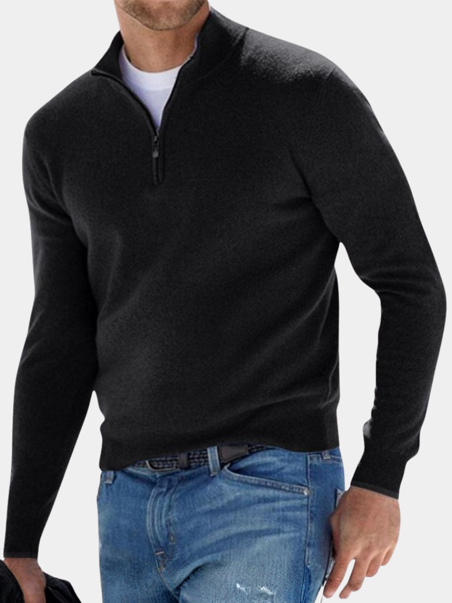 Men's Quarter Zip Jumper | Funnel Neck