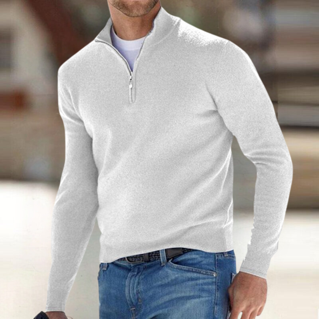 Men's Quarter Zip Jumper | Funnel Neck