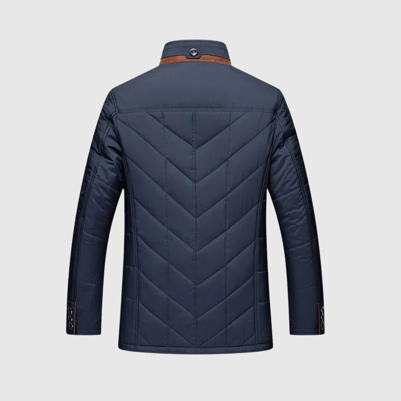 Men's Quilted Jacket | Fur Collar