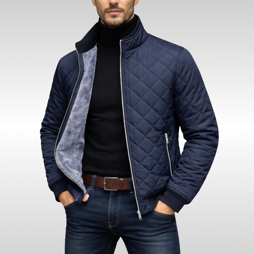 Men's Quilted Bomber | Zip Up