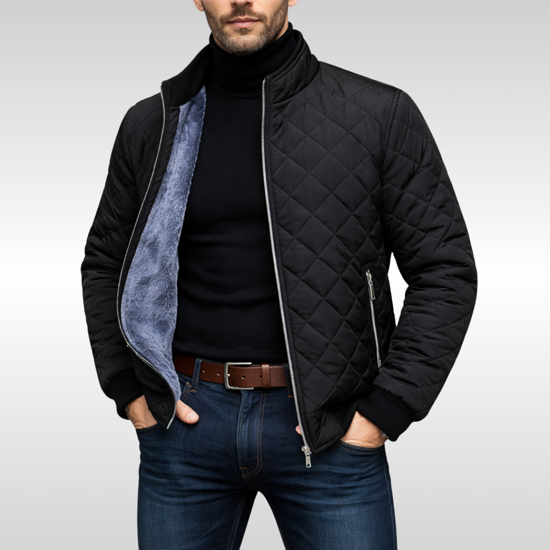 Men's Quilted Bomber | Zip Up
