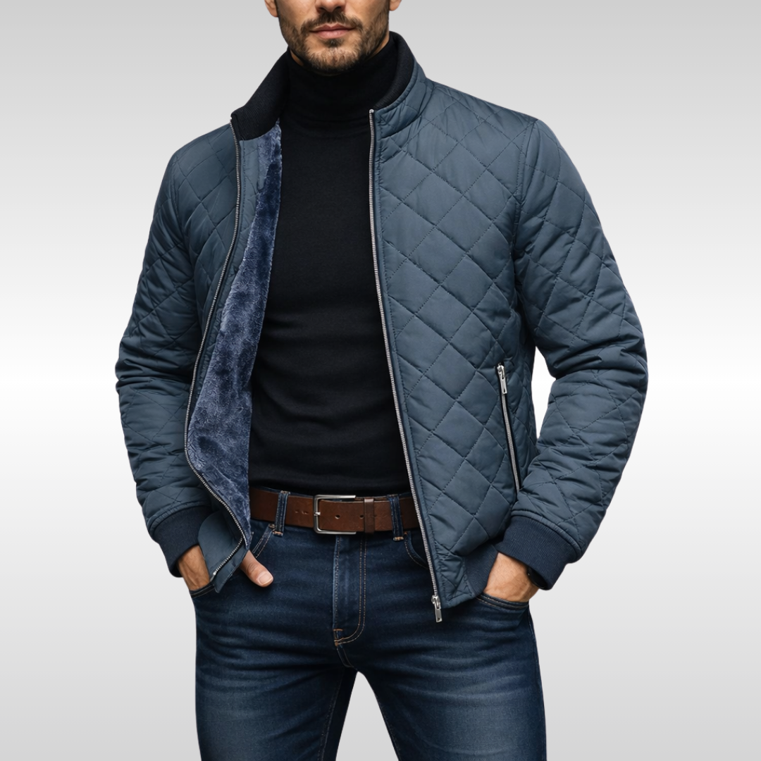 Men's Quilted Bomber | Zip Up