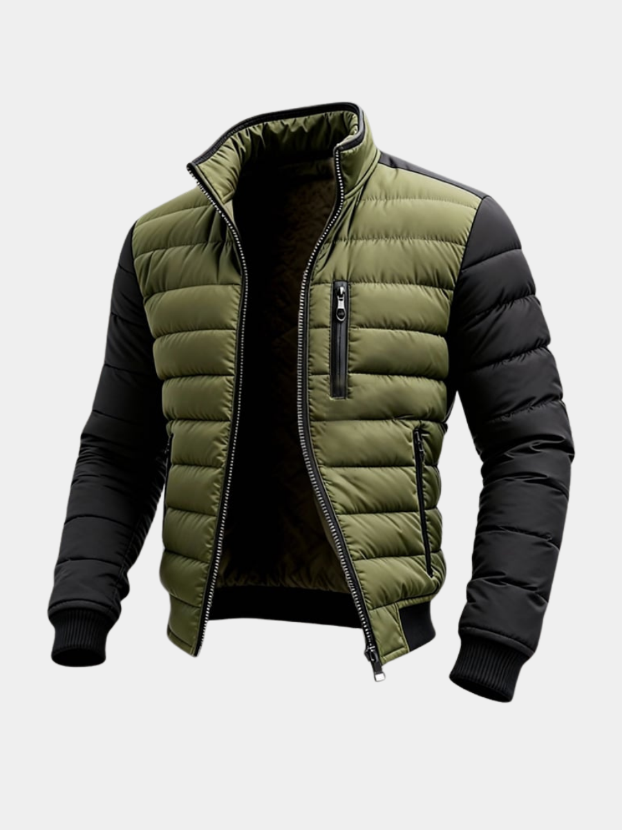 Men's Quilted Puffer Jacket | Full Zip