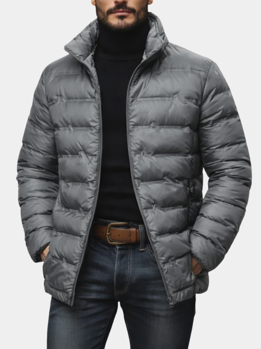 Men's Padded Puffer Jacket | Funnel Neck