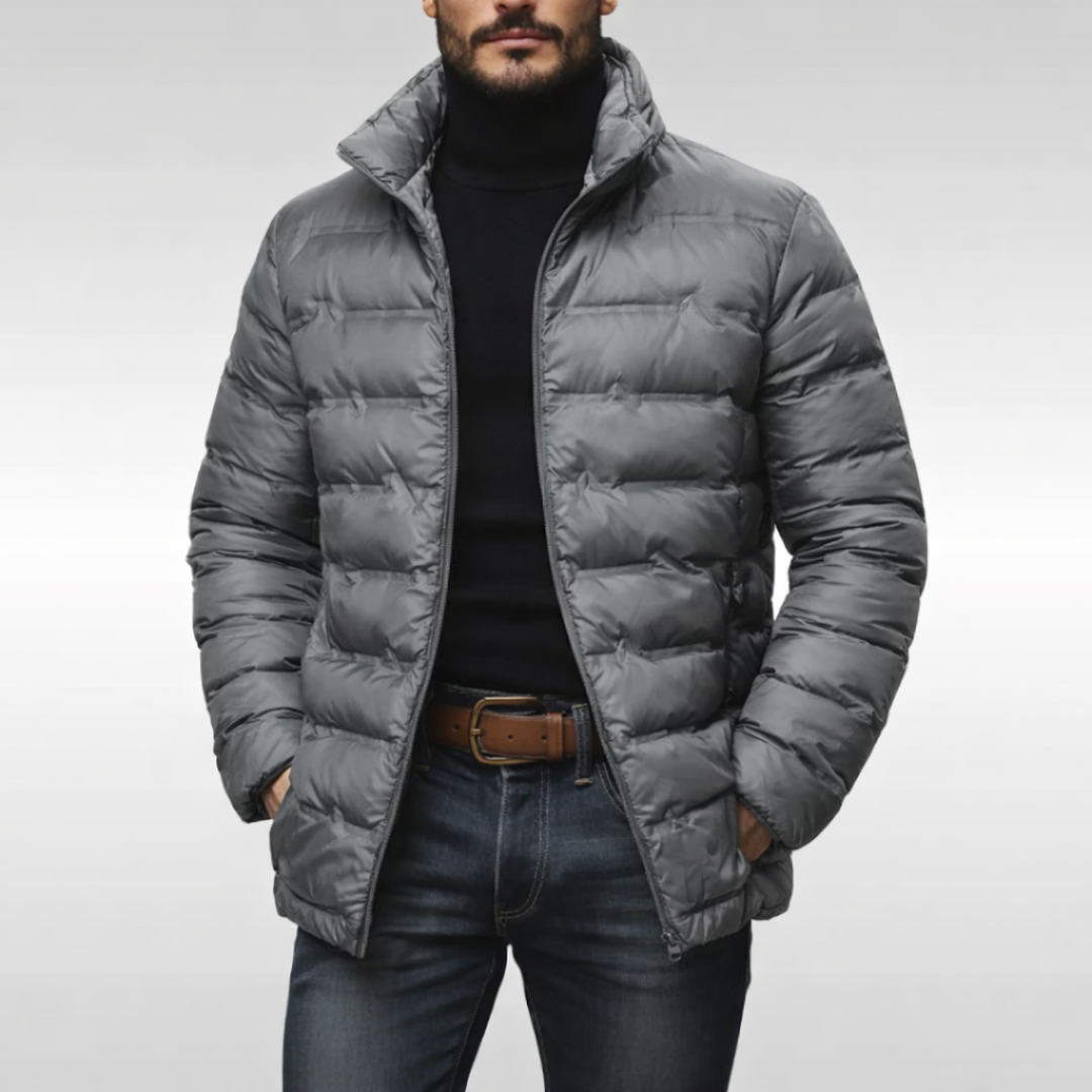 Men's Padded Puffer Jacket | Funnel Neck