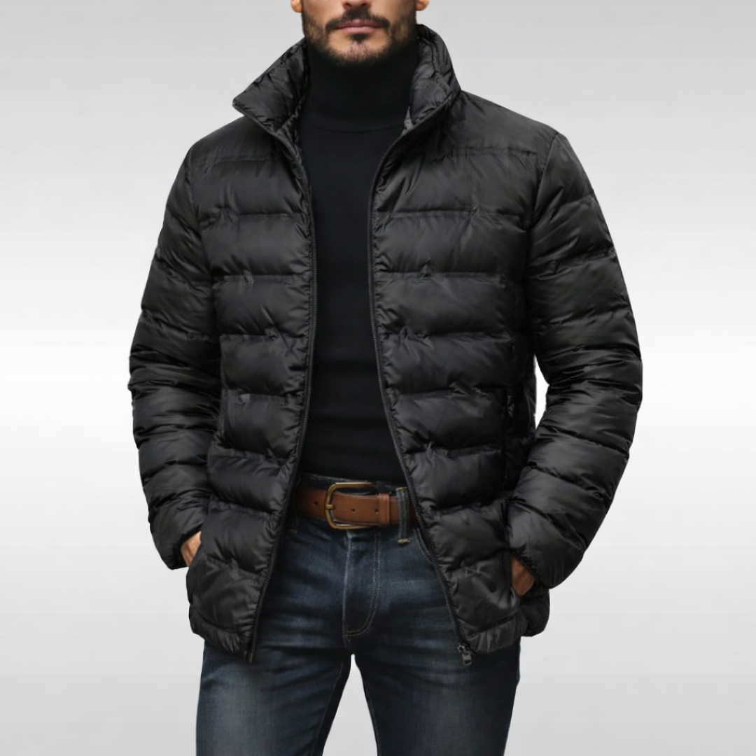 Men's Padded Puffer Jacket | Funnel Neck