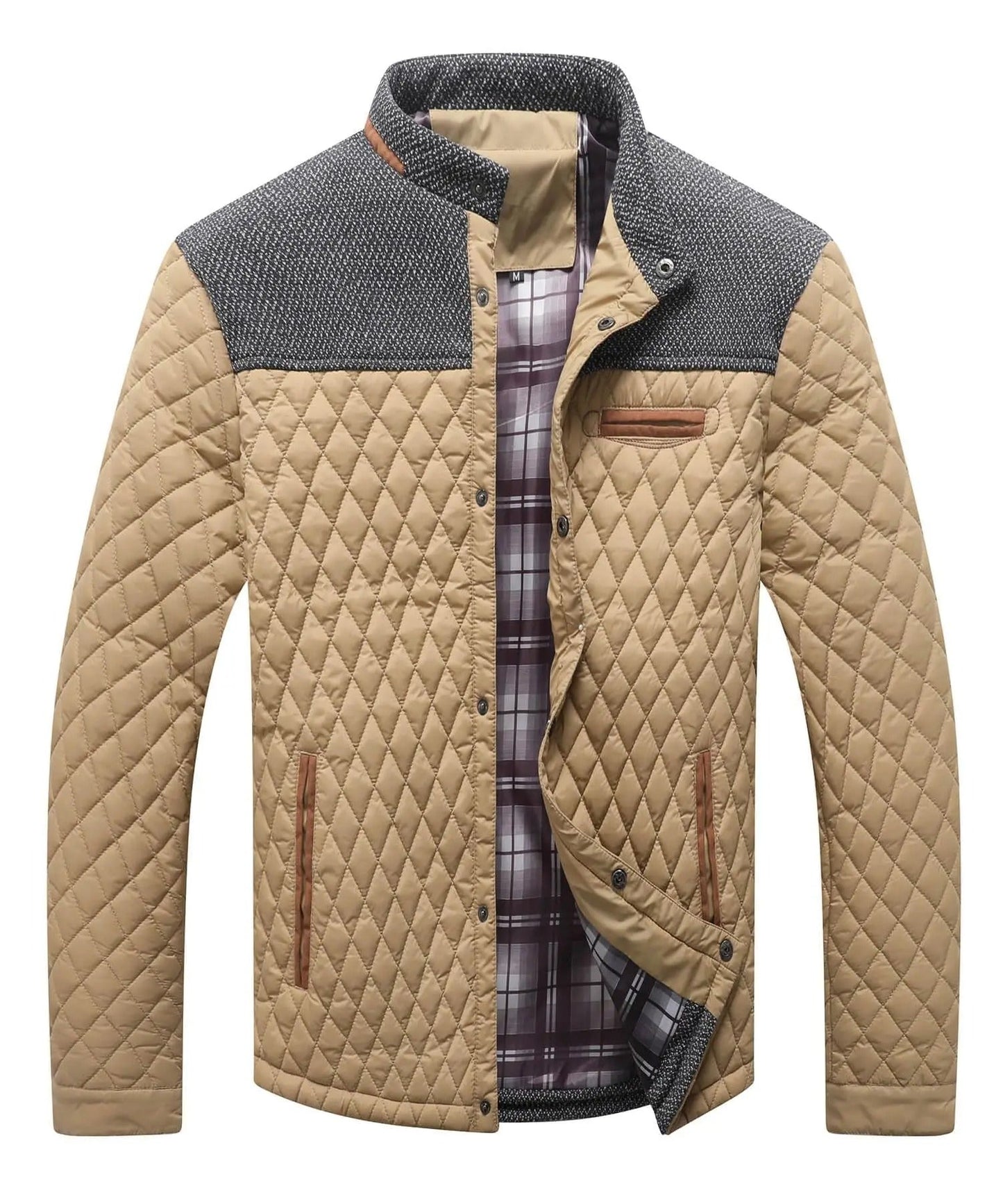 Men's Quilted Jacket | Stand Collar