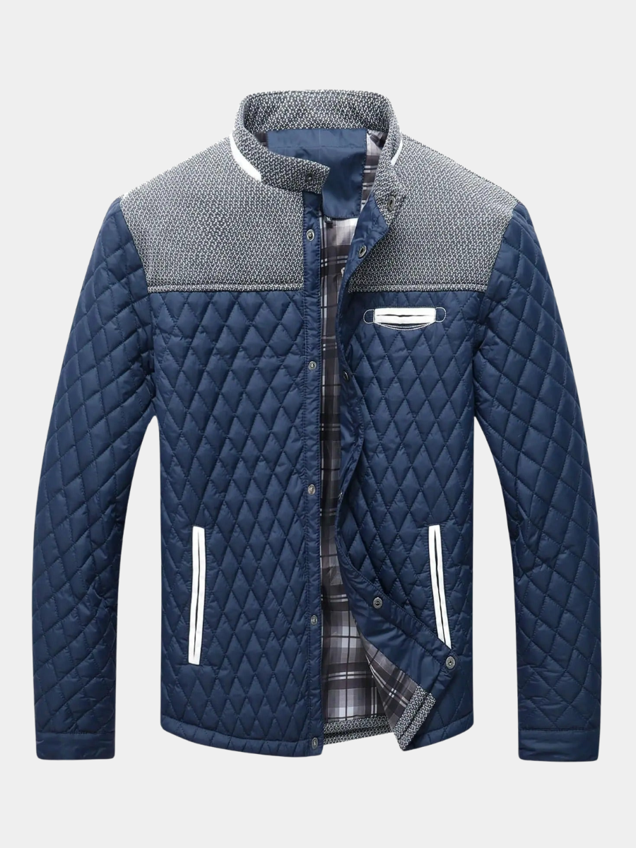 Men's Quilted Jacket | Stand Collar