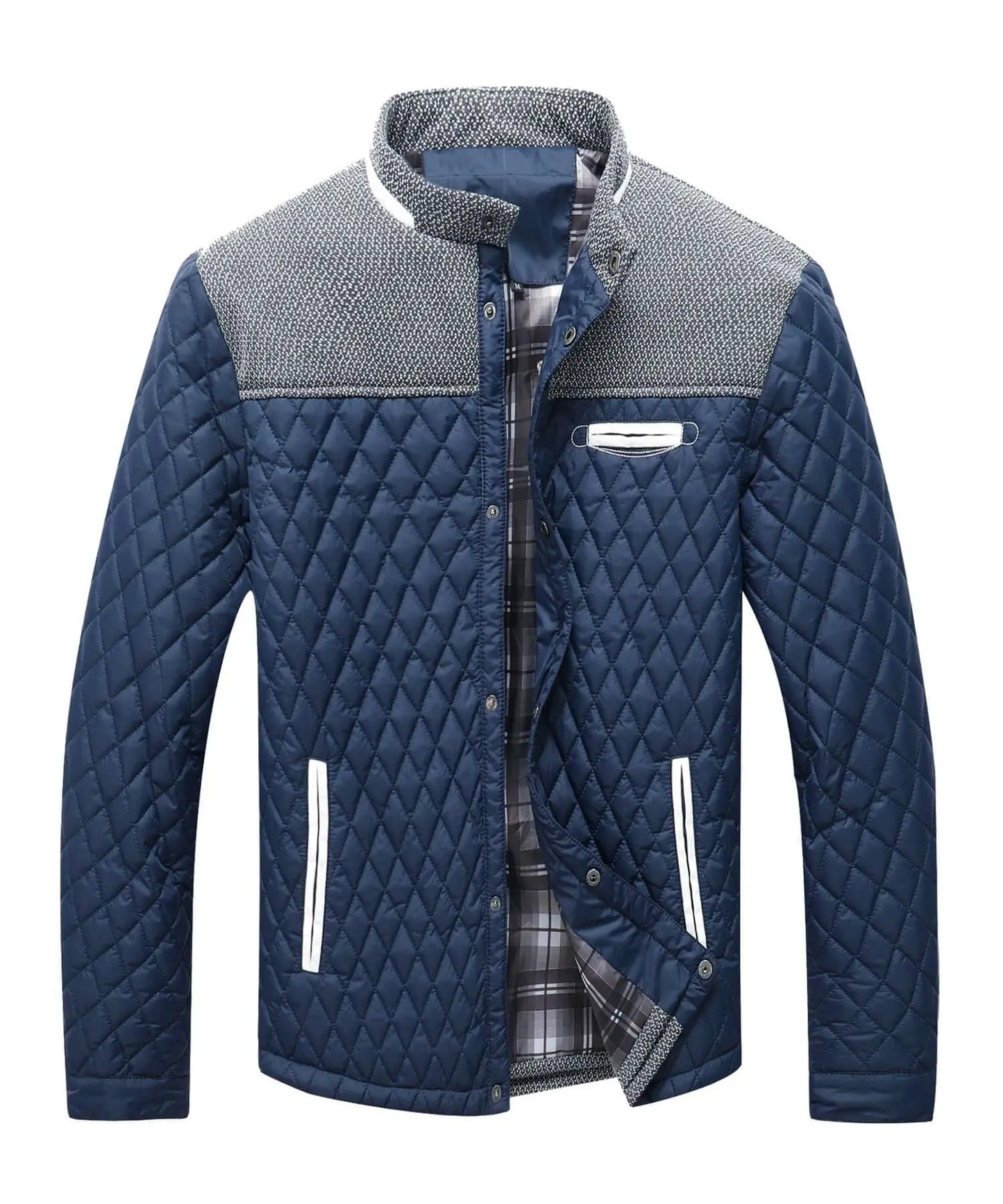 Men's Quilted Jacket | Stand Collar