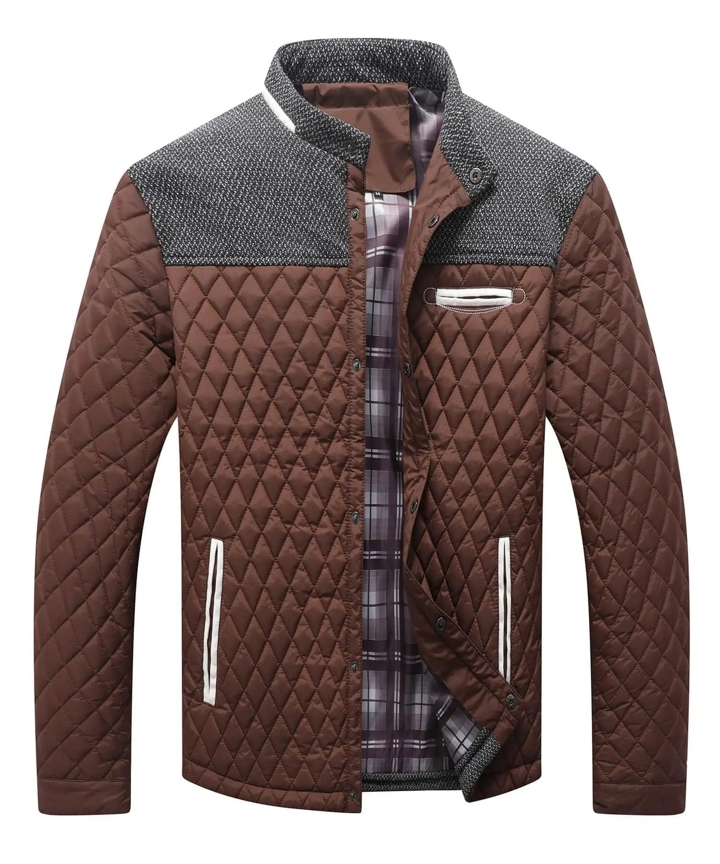 Men's Quilted Jacket | Stand Collar
