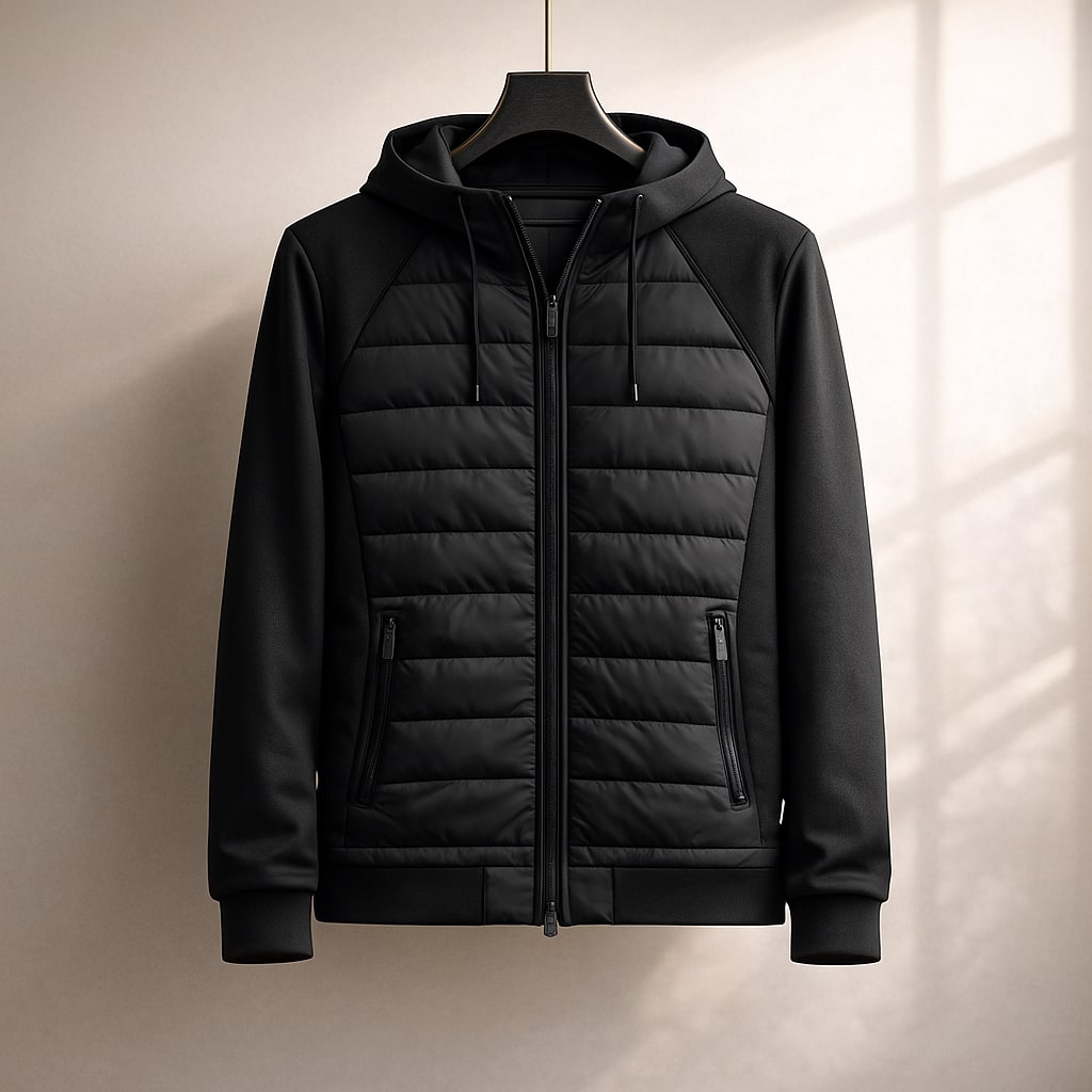 Men's Zip Up Hoodie | Drawstring Hood
