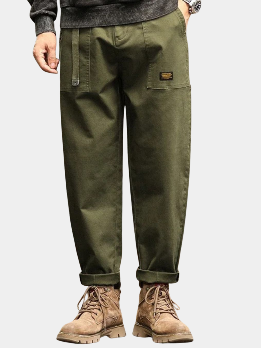 Men's Cargo Work Trousers | Cuffed Hem