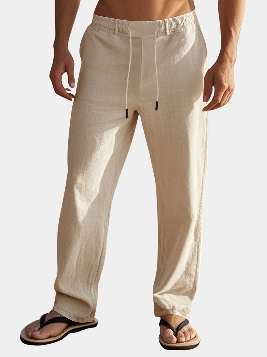 Men's Beach Drawstring Trousers | Wide Leg