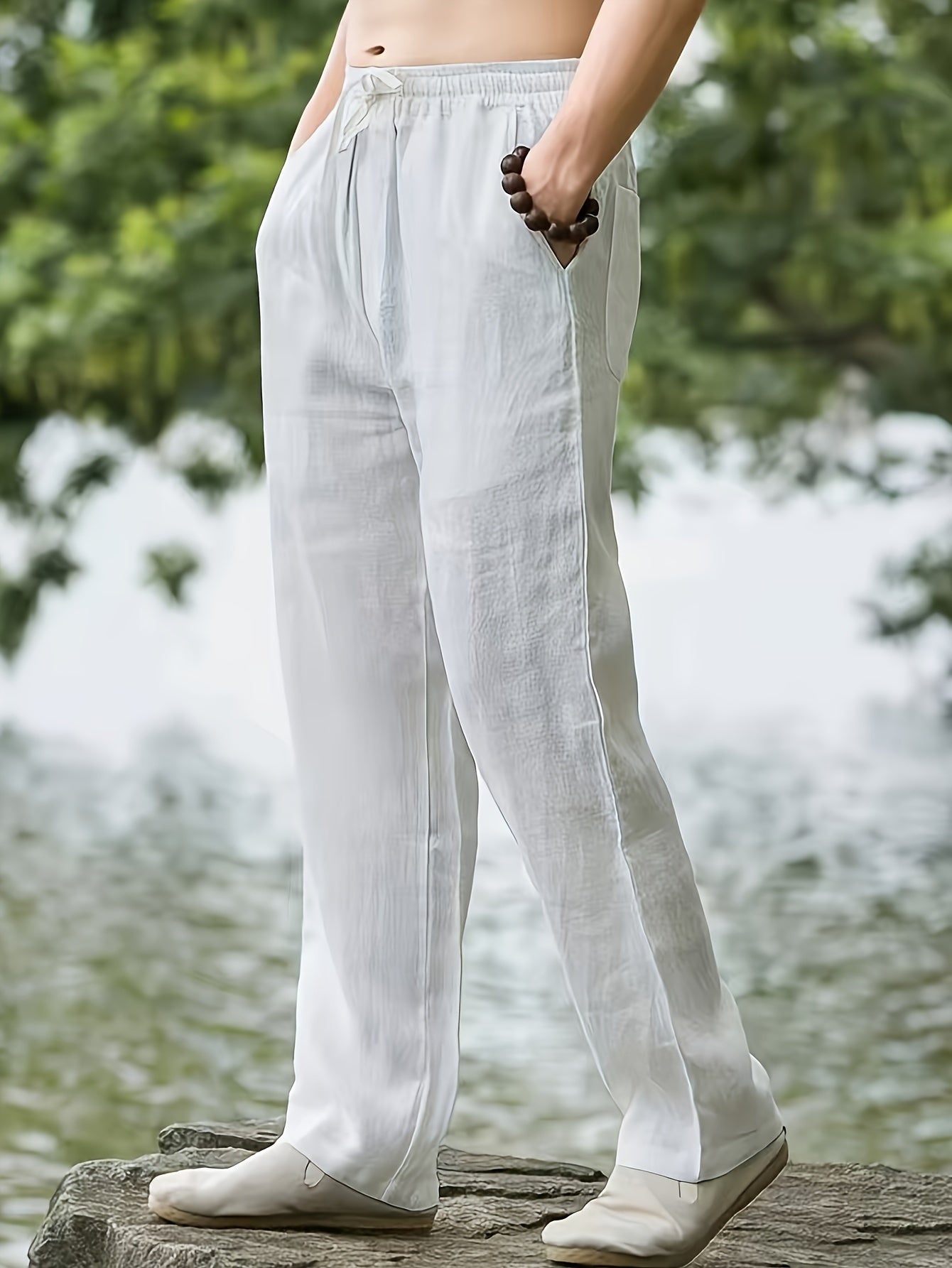 Men's Drawstring Trousers | Straight Leg