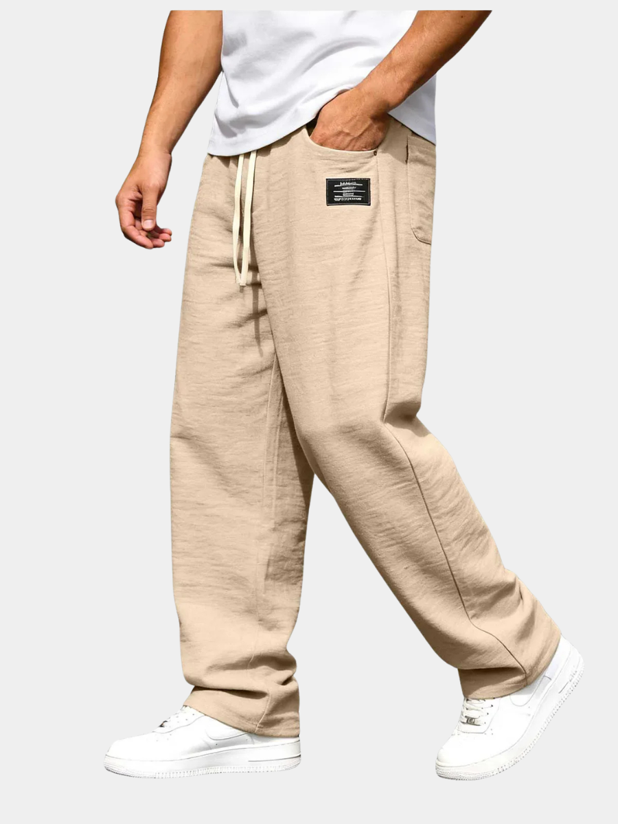 Men's Relaxed Wide-Leg Trousers | Drawstring Waist