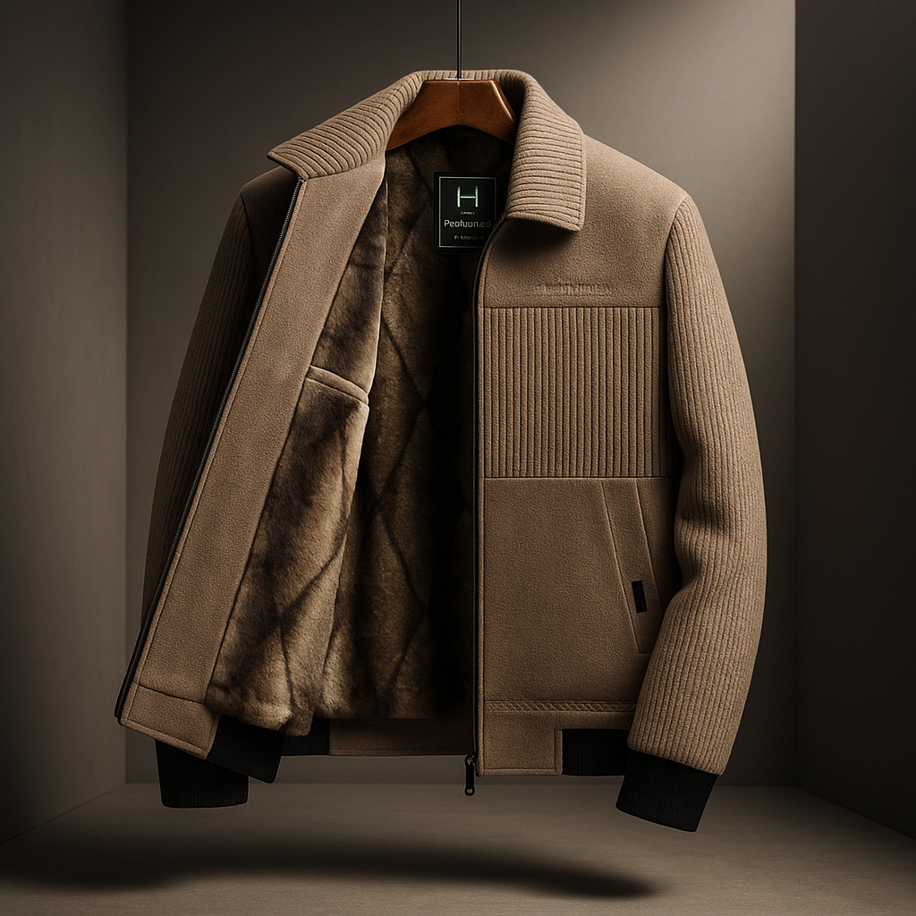 Men's Ribbed Bomber | Zip Up