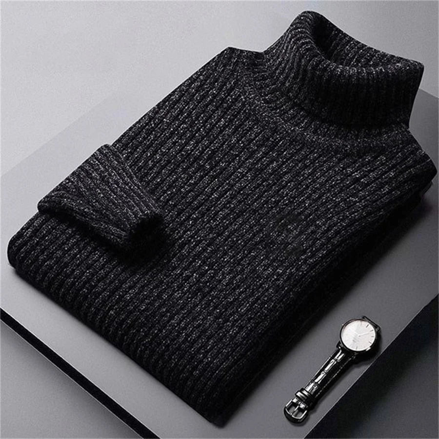Men's Ribbed Roll Neck Jumper | Long Sleeve