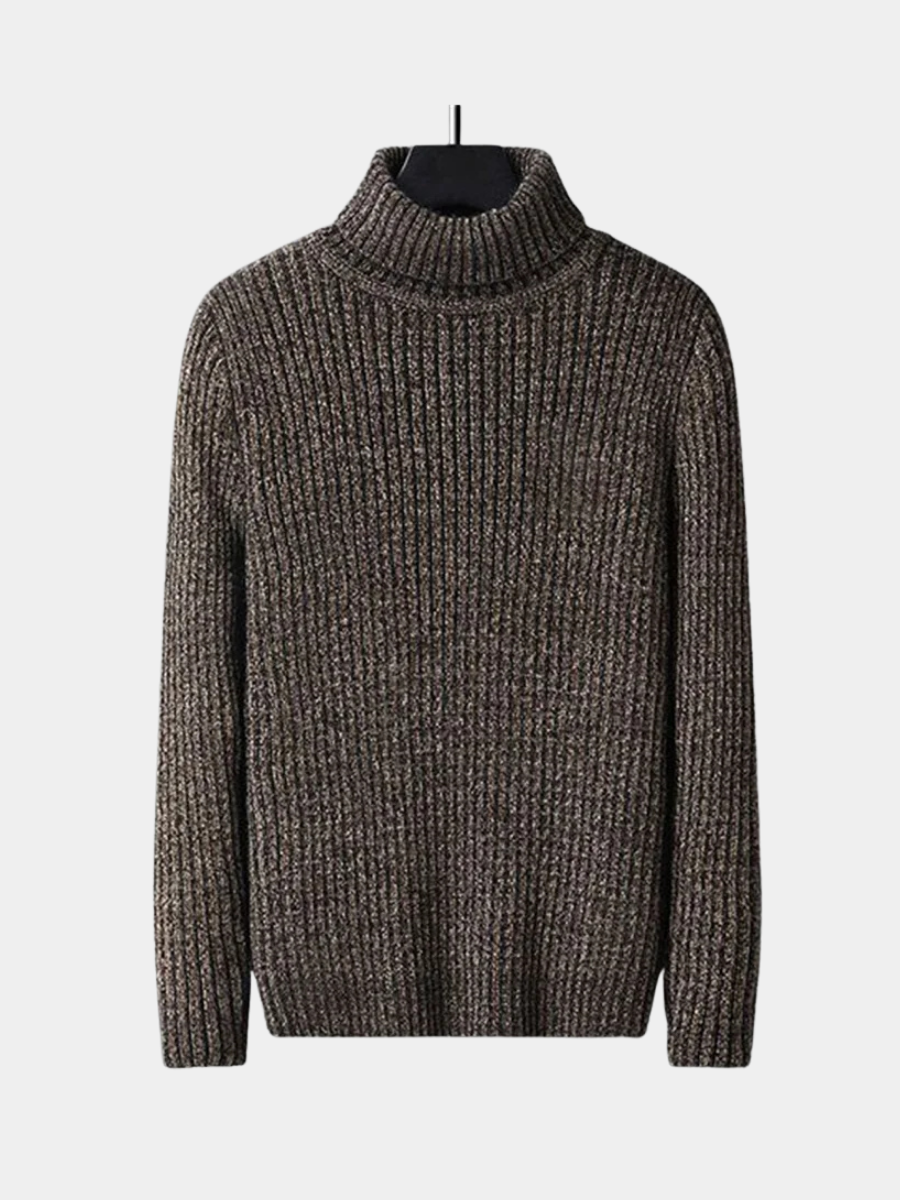 Men's Ribbed Roll Neck Jumper | Long Sleeve