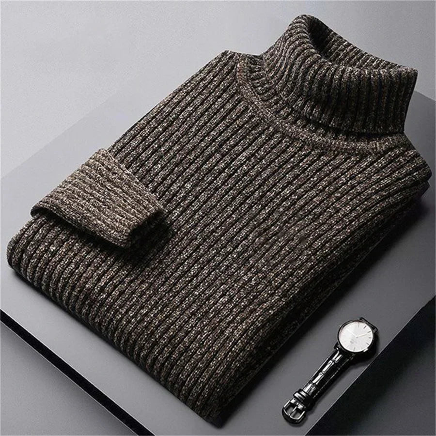 Men's Ribbed Roll Neck Jumper | Long Sleeve