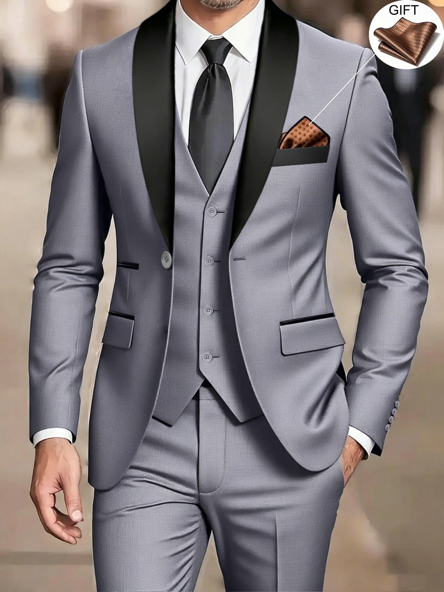 Men's Shawl Collar Tuxedo Suit | 3 Piece