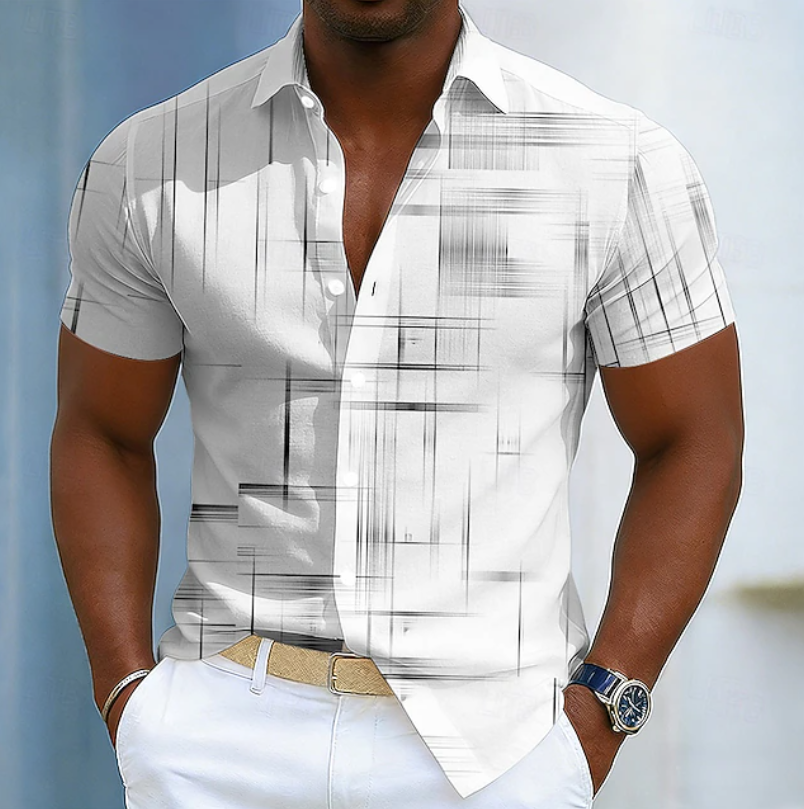 Men's Oxford Designer Shirt | Short Sleeve