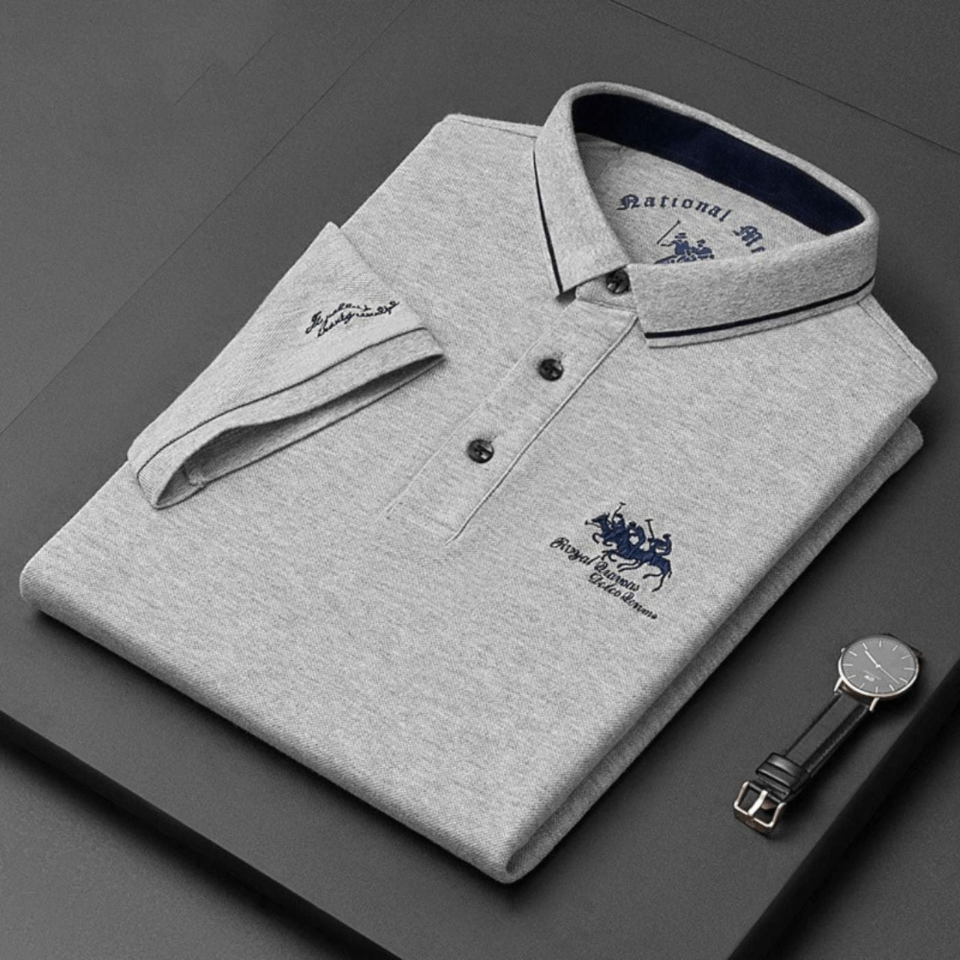 Men's Tipped Polo Shirt | Long Sleeve