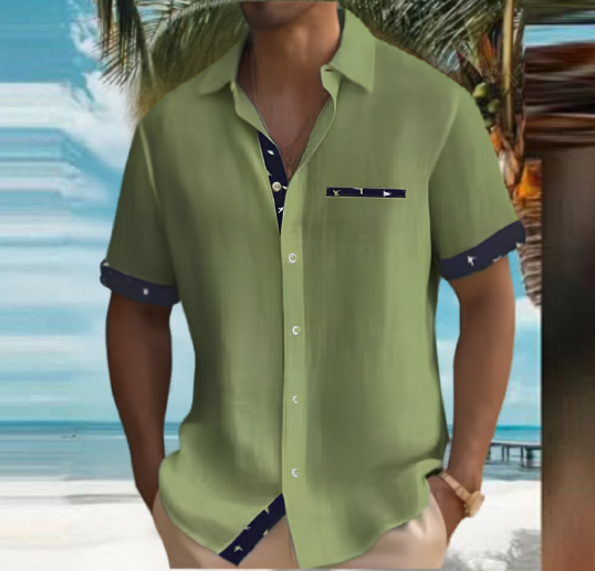 Men's Short Sleeve Beach Shirt | Camp Collar