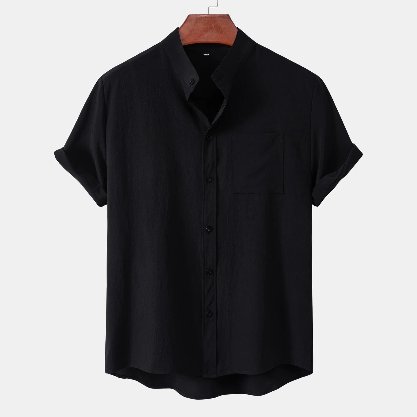 Men's Plain Shirt | Grandad Collar