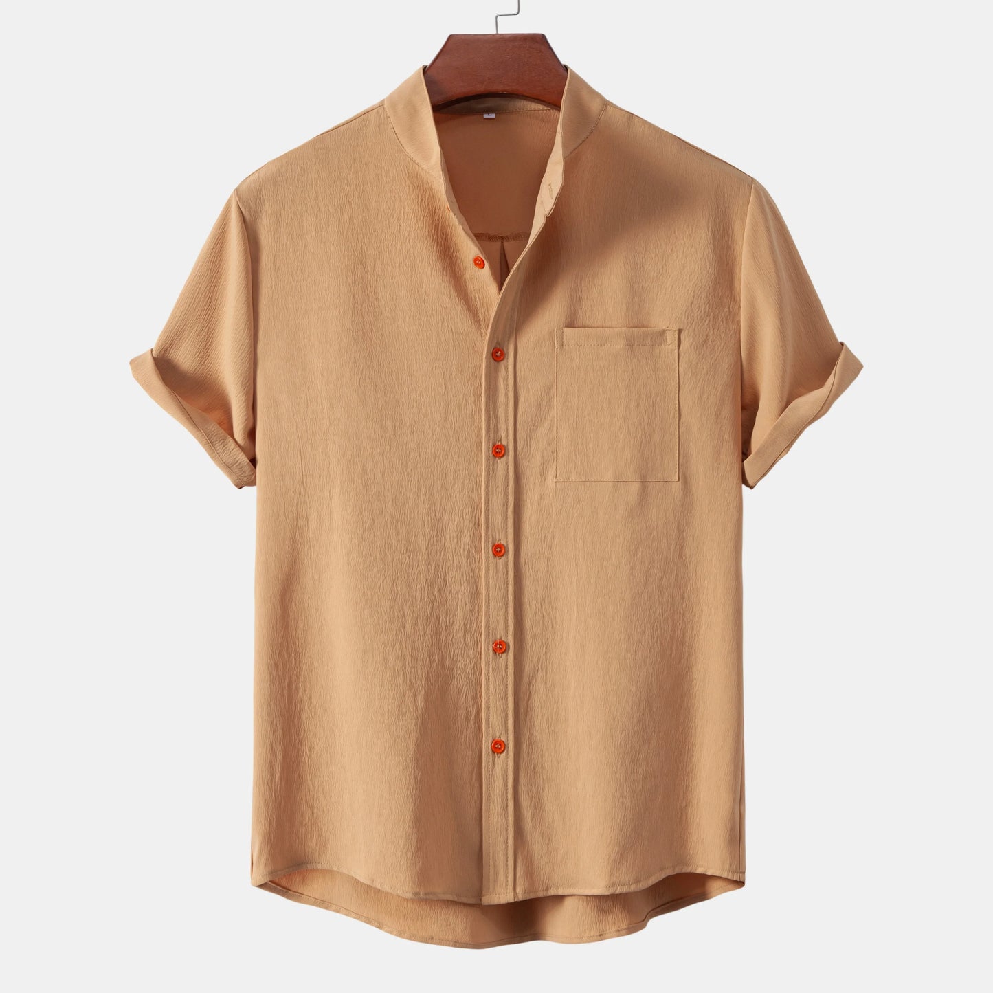 Men's Plain Shirt | Grandad Collar