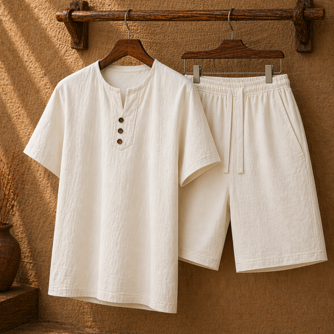 Men's Designer Henley T-Shirt | Short Sleeve