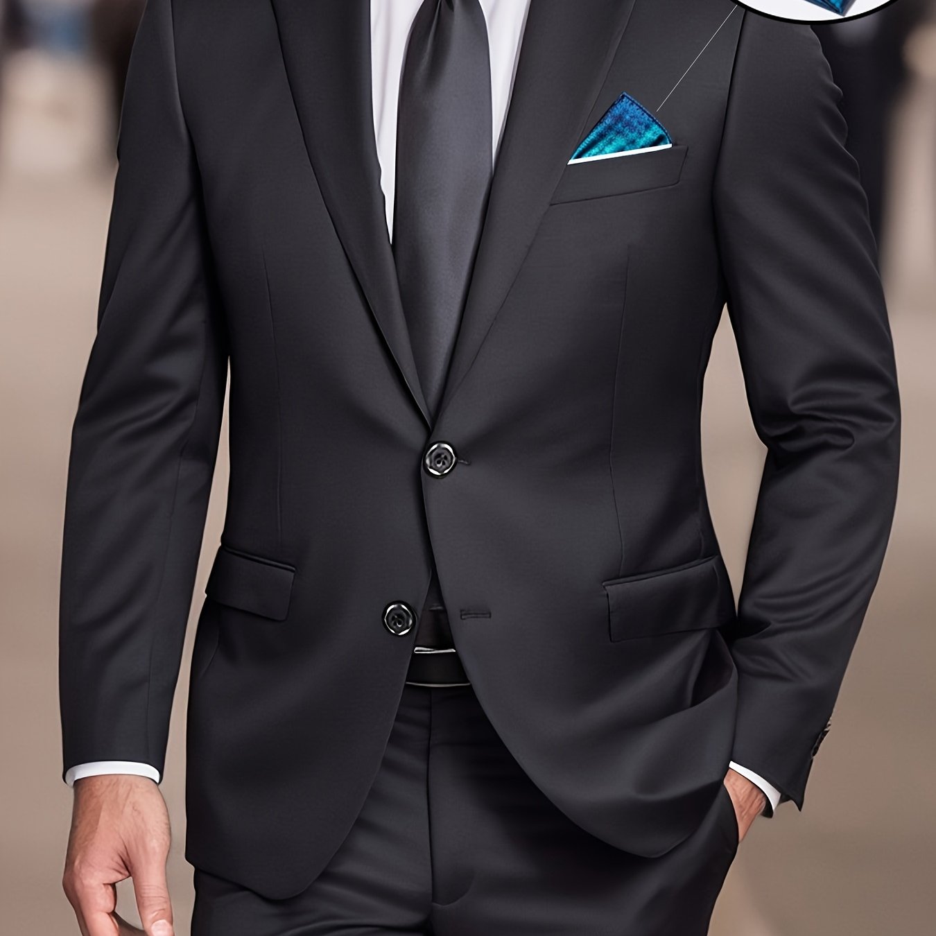 Men's Single-Breasted Peak-Lapel Suit | tailored two-button closure