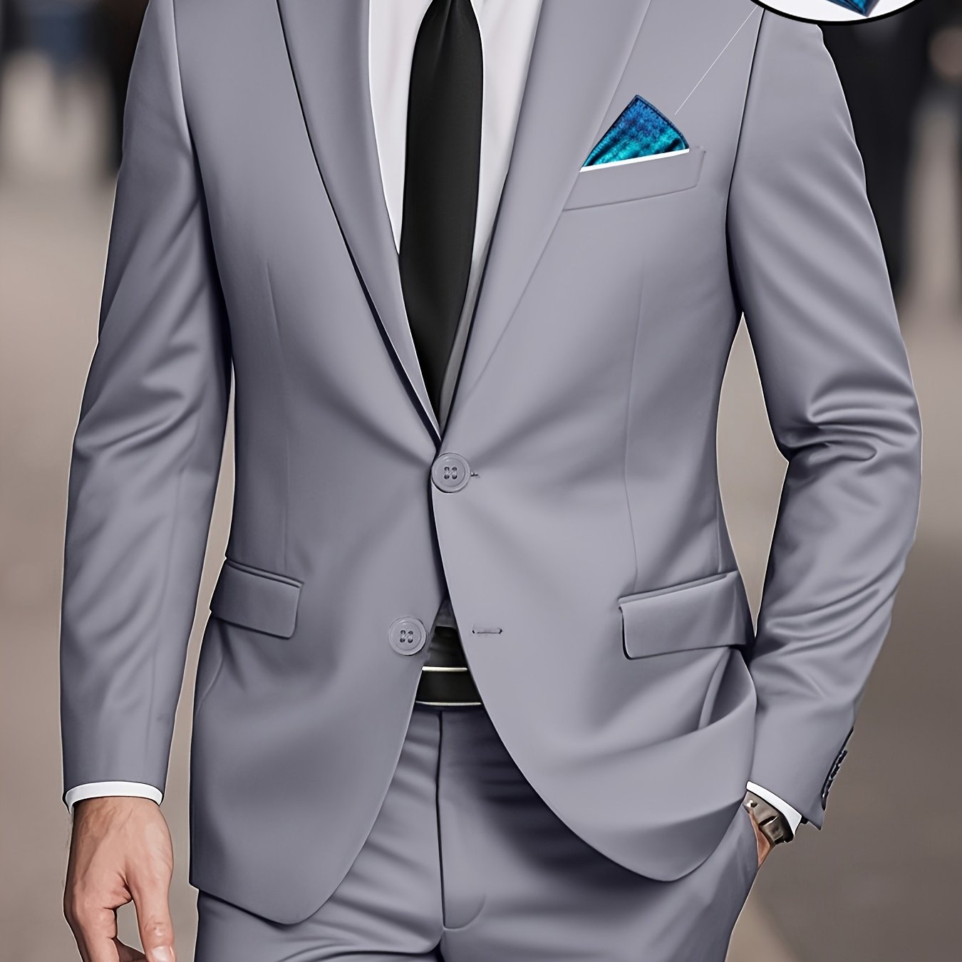 Men's Single-Breasted Peak-Lapel Suit | tailored two-button closure