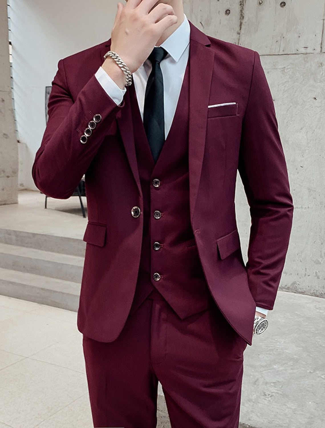 Men's Slim Fit Three Piece Suit | Wedding