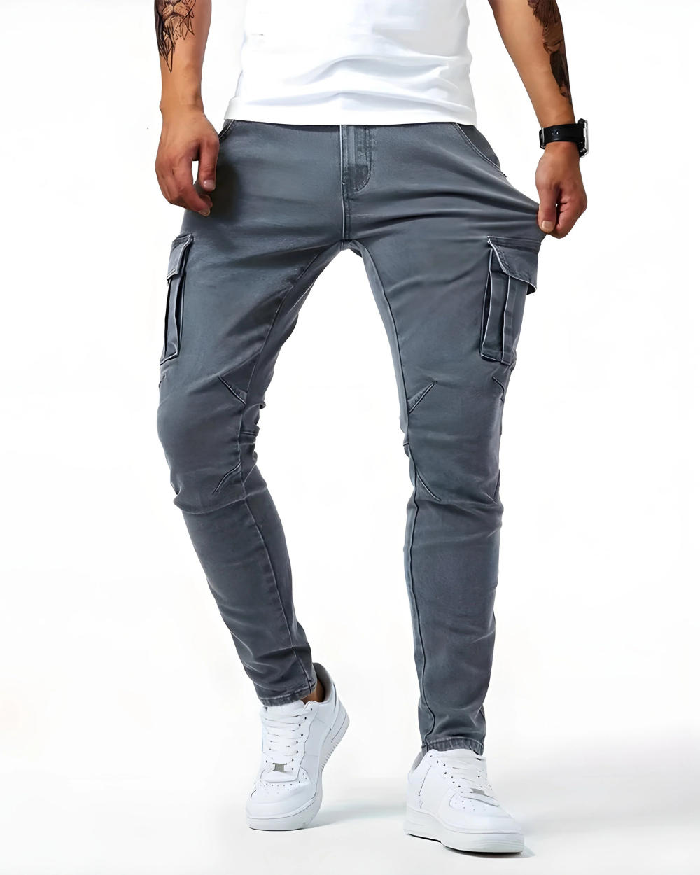 Men's Skinny Cargo Jeans | Slim Fit