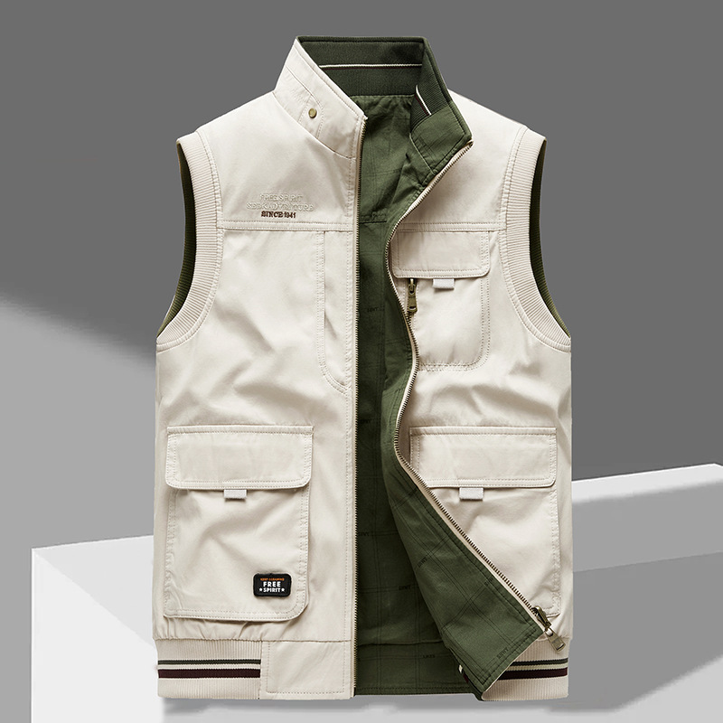 Men's Multi Pocket Utility Gilet | Zip Up