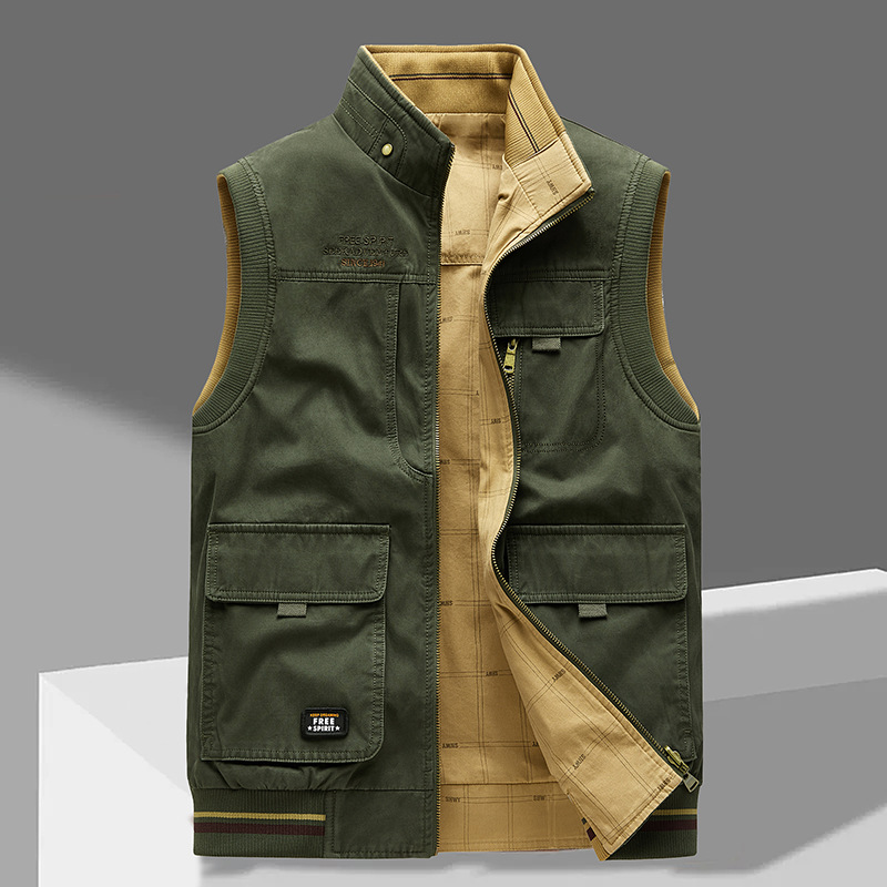 Men's Multi Pocket Utility Gilet | Zip Up