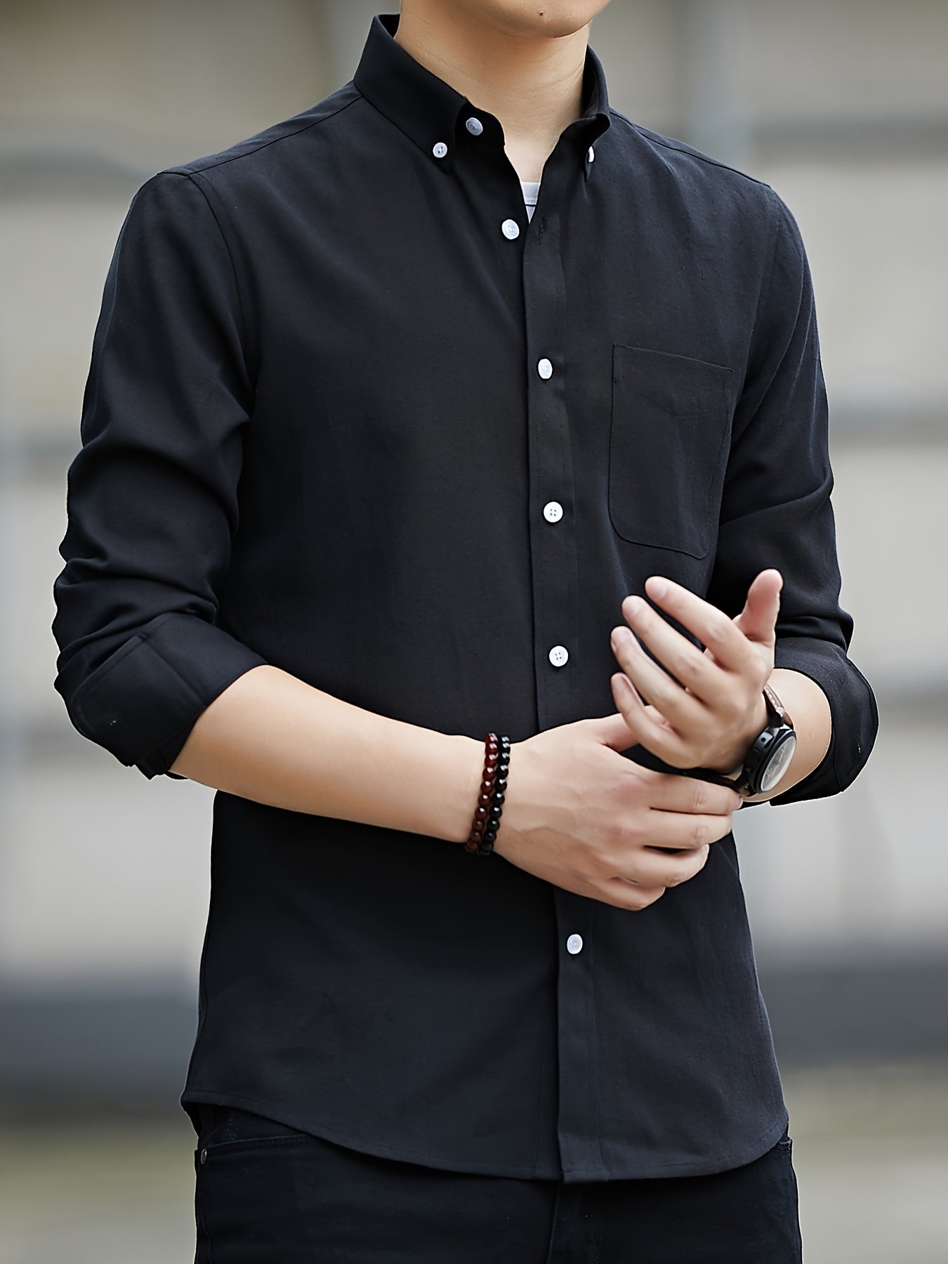 Men's Long Sleeve Oxford Shirt | Slim Fit